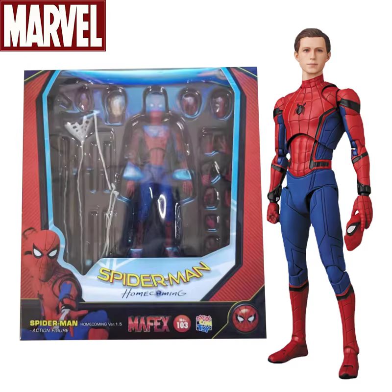 Kids Toys Variety - Mafex 103 Spider-Man Actionfigur Spielzeug Spiderman
