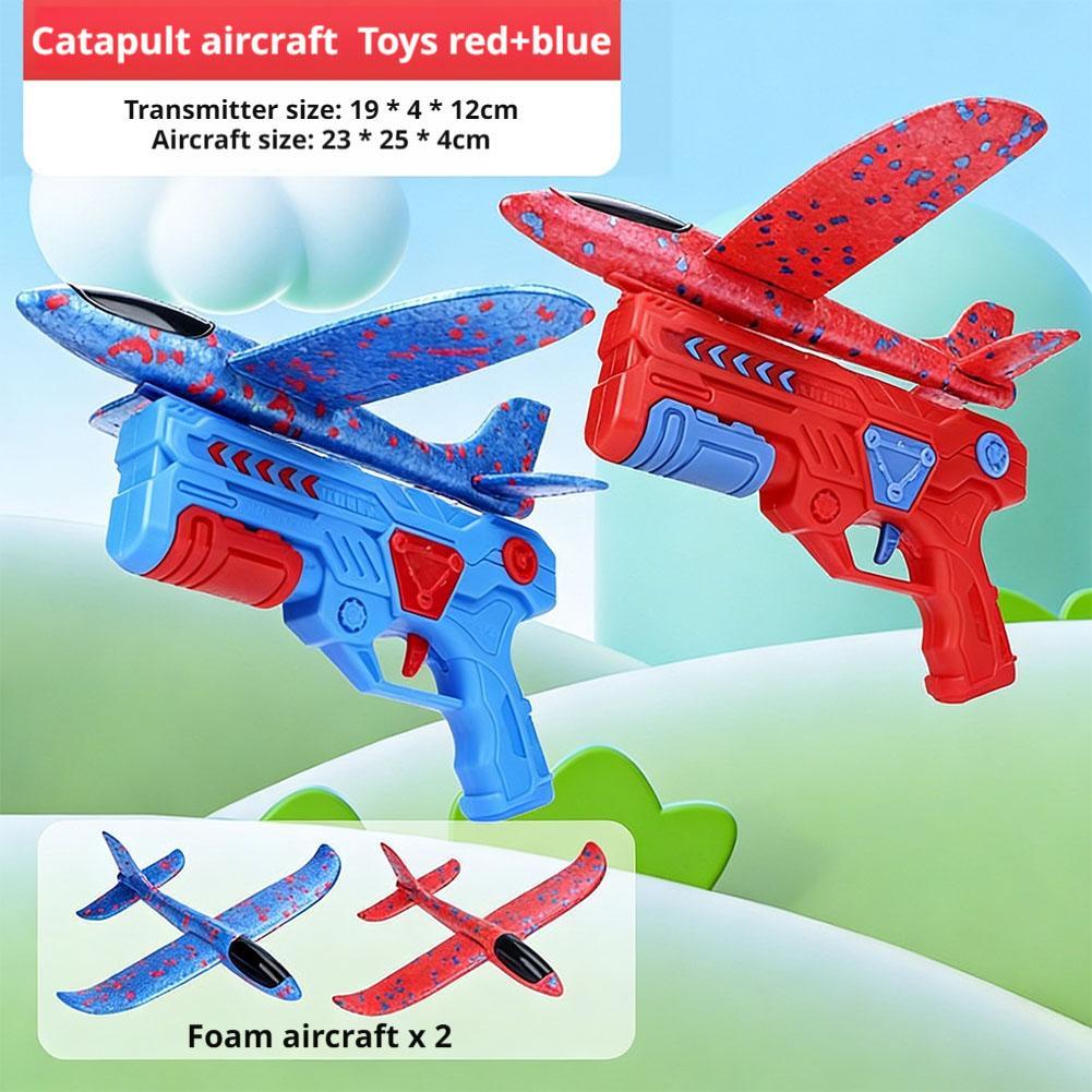 Catapult Launcher Toy - Katapult-Flugzeugwerfer Spielzeug Schaumstoff-Gleiter Flugzeug-Shooter Outdoor-Flugspiel Interaktives