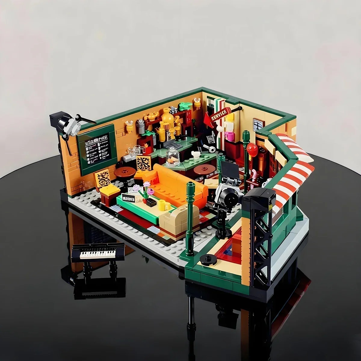Lego Building Blocks - Freunde-Haus Familie Klassisches Stadthaus Apartment Baustein-Set