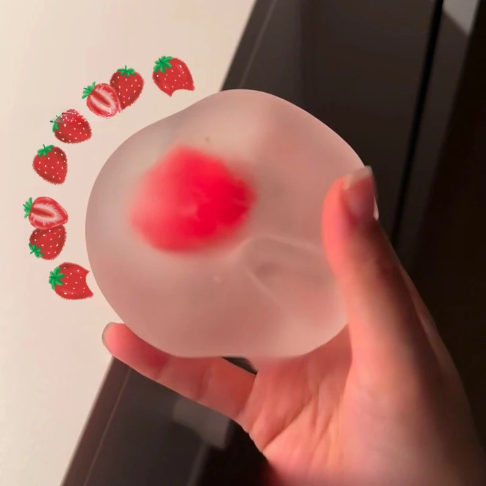 Kids' Toys - Quetschbarer Erdbeer-Stressball Weiches Fidget-Sensorikspielzeug für ADHS
