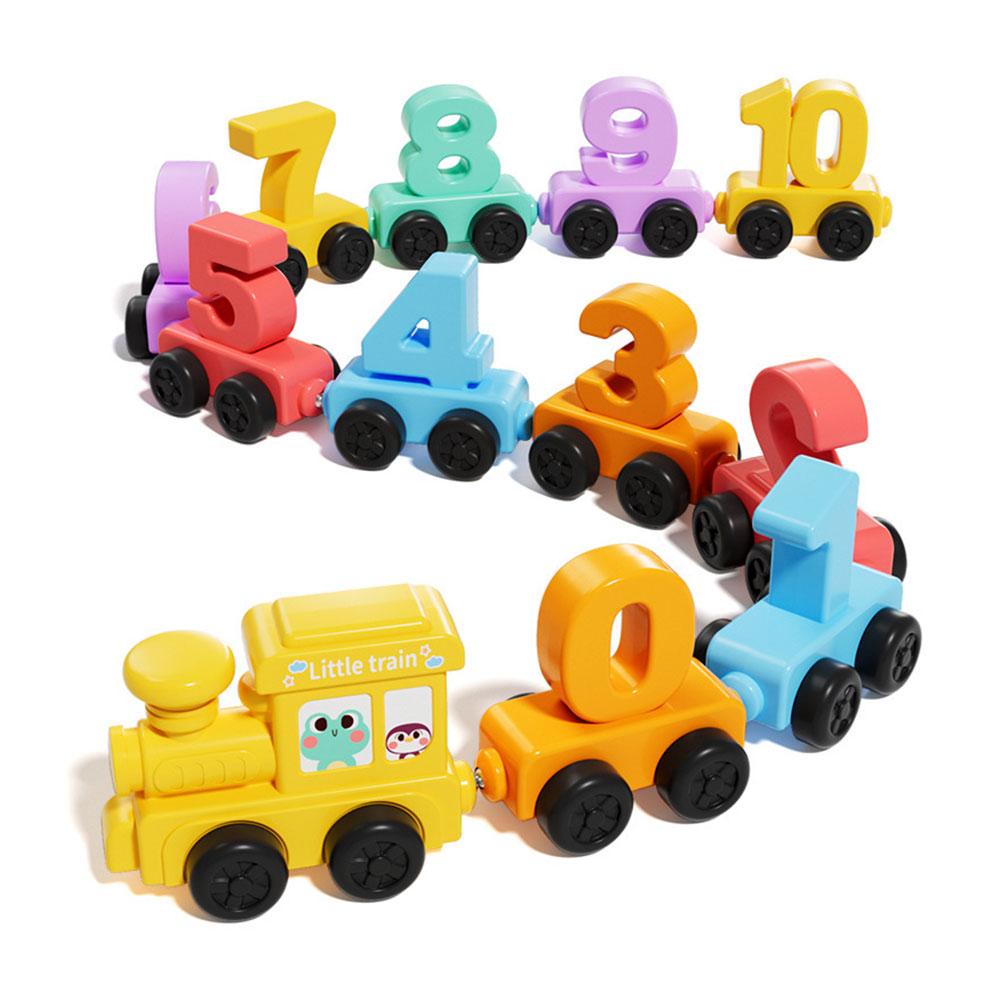 Kids Toys Variety - Montessori Lernspielzeug Zugset Holz Magnetischer Zahlenzug