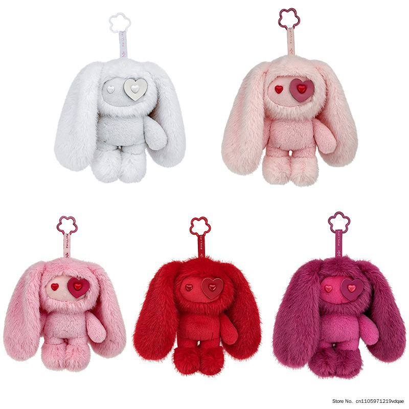 Kids Toys Variety - Niedlicher Juju Kaninchen-Plüsch-Schlüsselanhänger mit herzförmigen Augen,