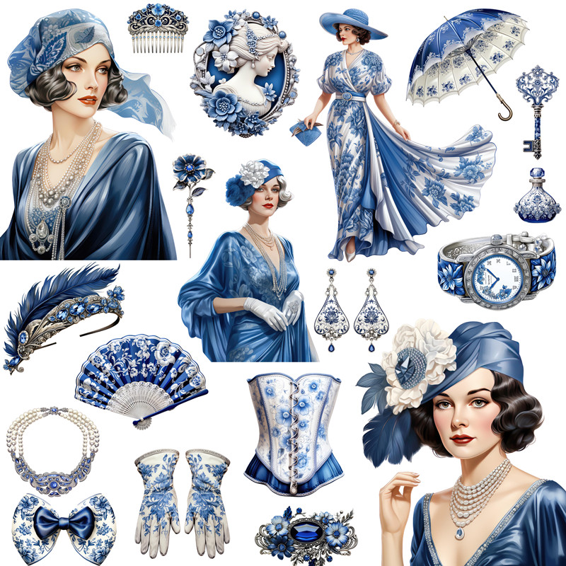 Kids Toys Victoria - Blaue Victoria Mädchen Aufkleber Handwerk und