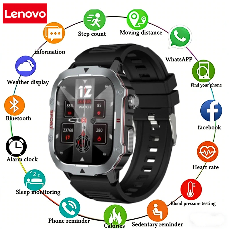 Kids Smartwatch Gps - Lenovo Smartwatch C30PRO Farblich abgestimmte GPS-Kompass-Smartwatch