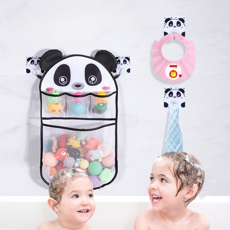 Kids Toys Basket - Cartoon Dusche Hängenden Korb Mesh Tasche