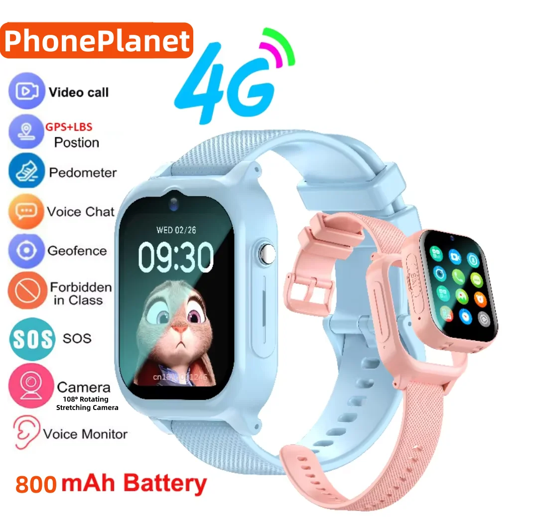 Kids Smartwatch Gps - 4G Kinder-Smartwatch mit GPS SOS Videoanruf