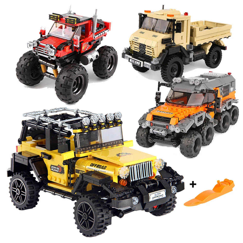 Kids Toys Jeep - DIY Auto Lkw Baustein Set Spielzeug