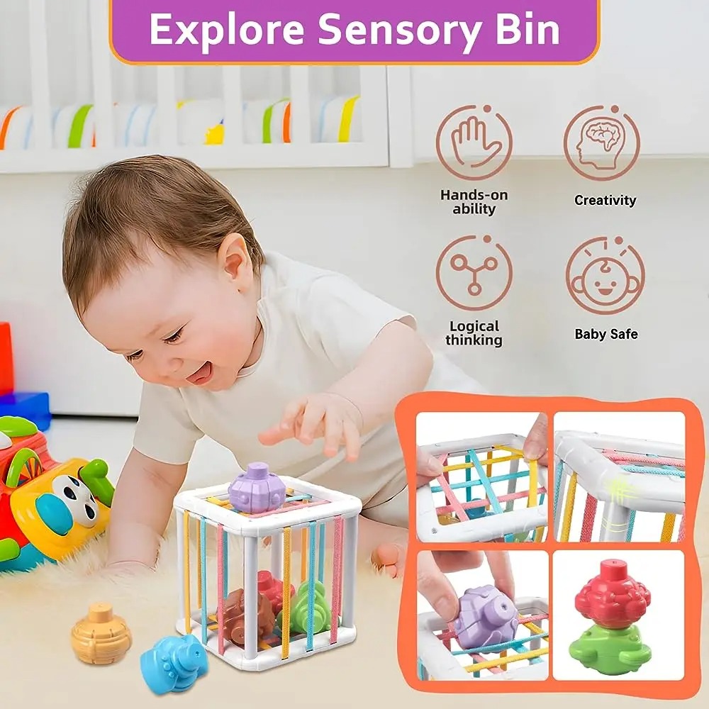 Regenbogenfarbiger Montessori- – Kids Toys Variety Bewertung und Preis