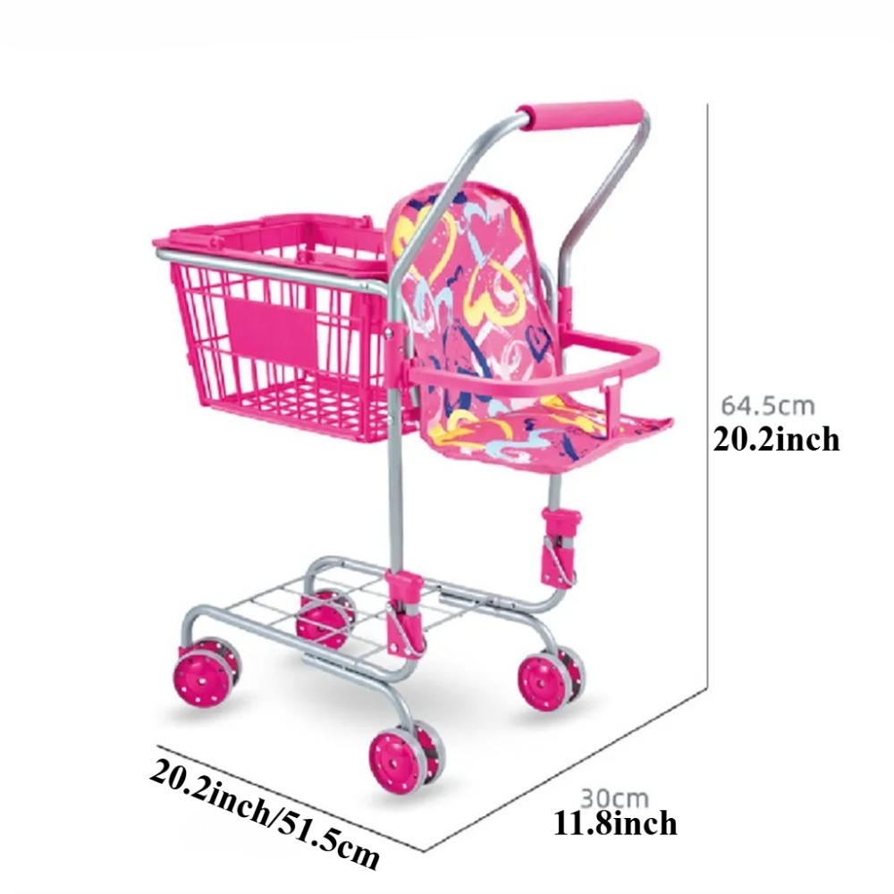 Baby-Puppen-Einkaufswagen für  – Kids Toys Basket Bewertung und Preis