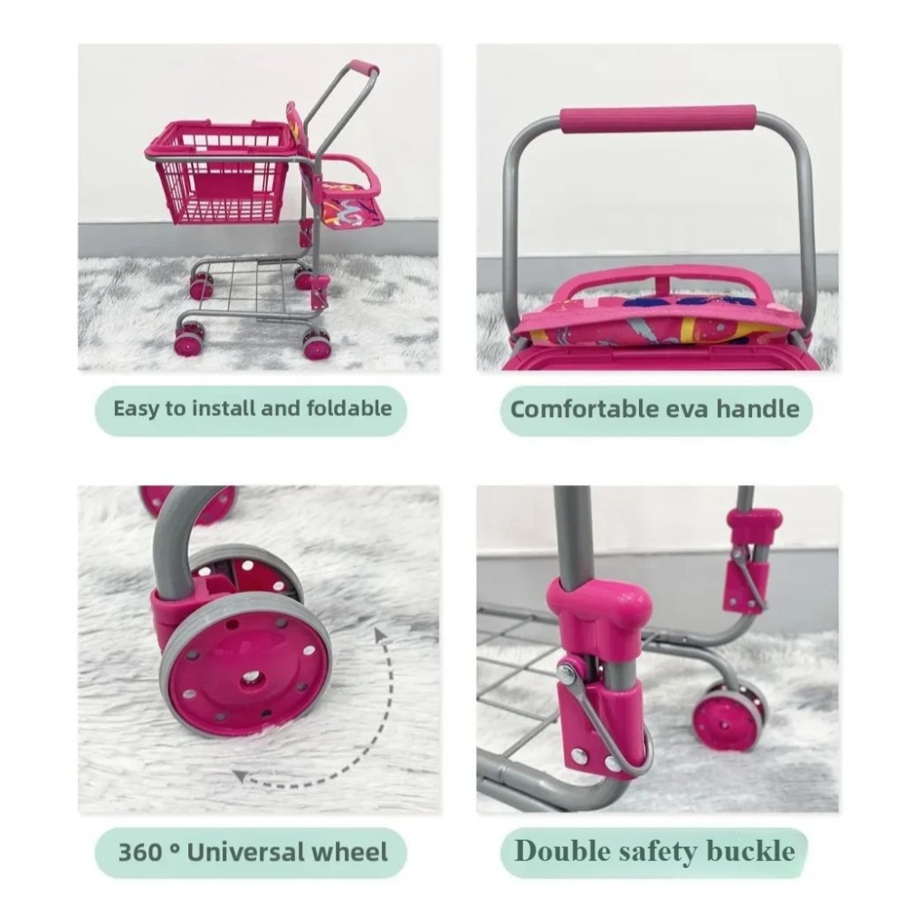 Baby-Puppen-Einkaufswagen für  – Kids Toys Basket Bewertung und Preis